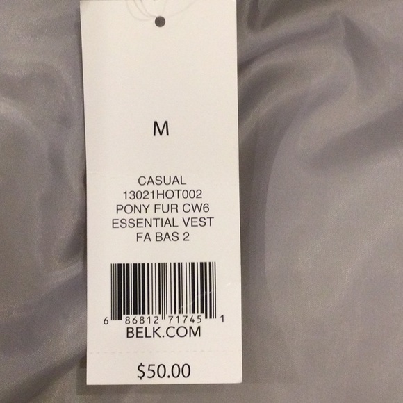 Animal Print Puffer Vest Cream and Gray Size Medium New with Tags - Picture 7 of 10